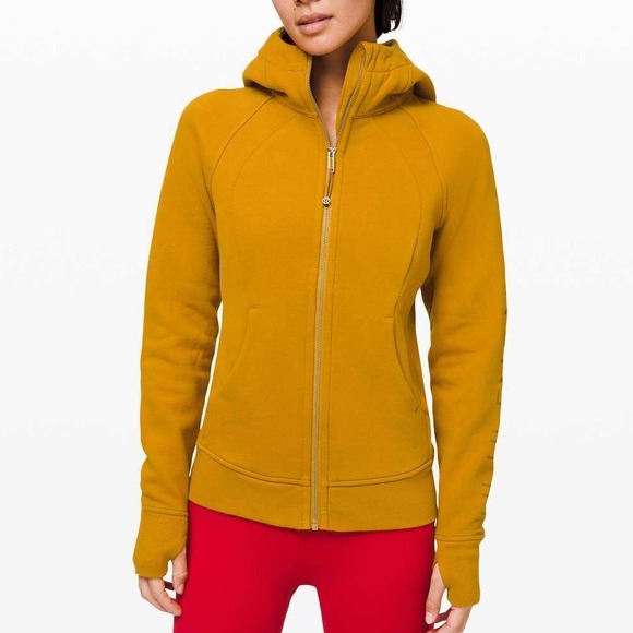 lululemon athletica Tops - Lululemon Scuba Women's 4 Gold Lunar New Year Hoodie‎ Zip Up Jacket Casual Gym